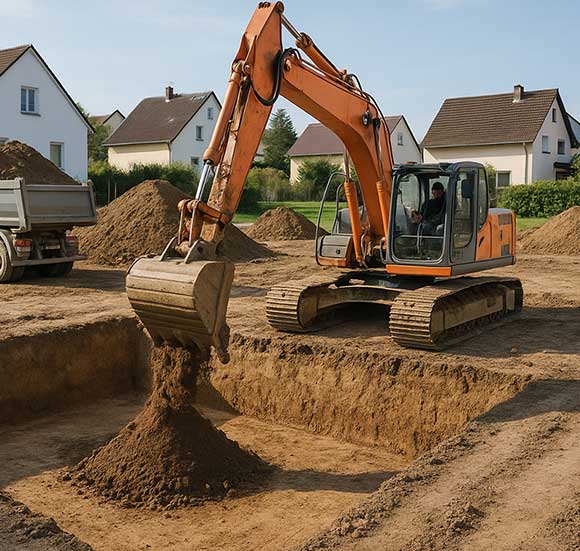 Baugrube ausheben: Ablauf