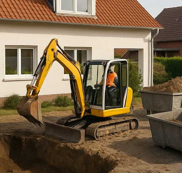 Entsorgung & Abtransport bei Baugrube ausheben