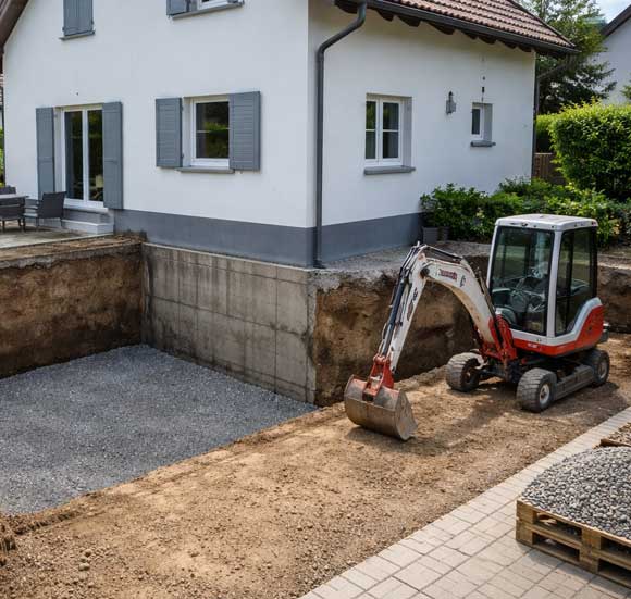 Kellerwände ausschachten: Ablauf